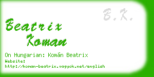 beatrix koman business card